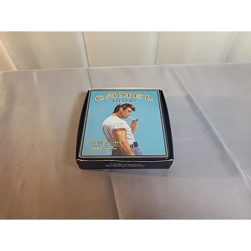 Vintage Camel Filters Tin with Box & Ad Card - German Made‎ Rare Collectible